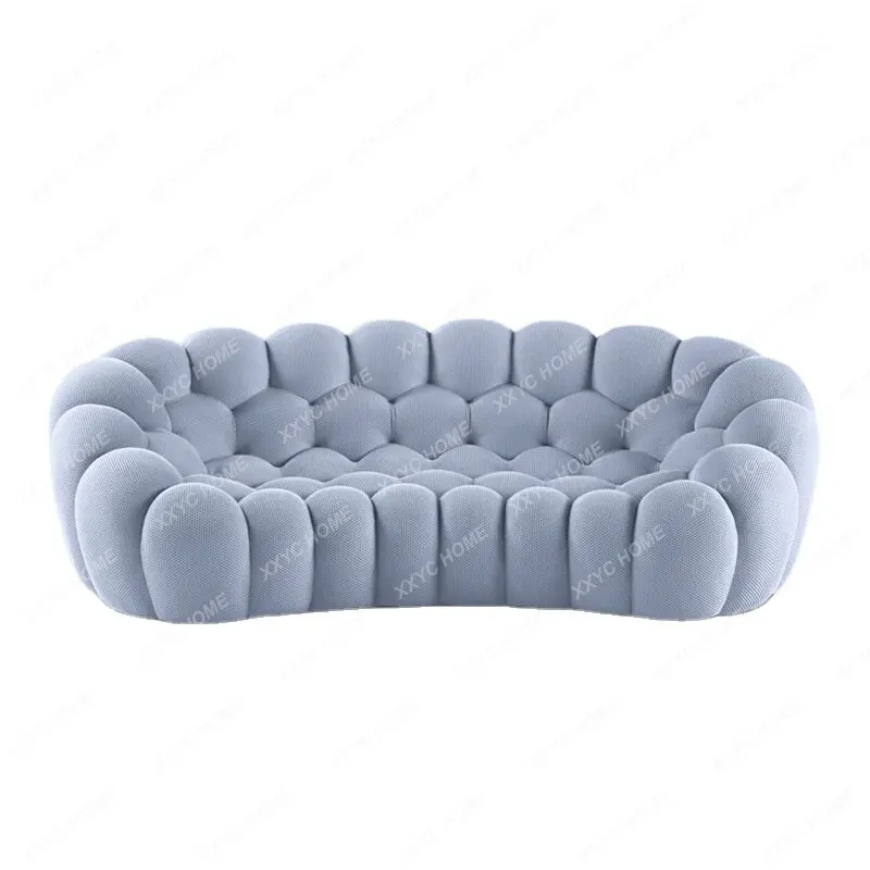 Italian Bubble Fabric Couch Modern Rochburg Villa Club Single Leisure Chair