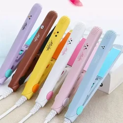 Mini Hair Straightener Curling Iron 2 in 1Dual-Use Splint Hair Perm Hairdresser Electric Curling Stick Straight Plate Clip