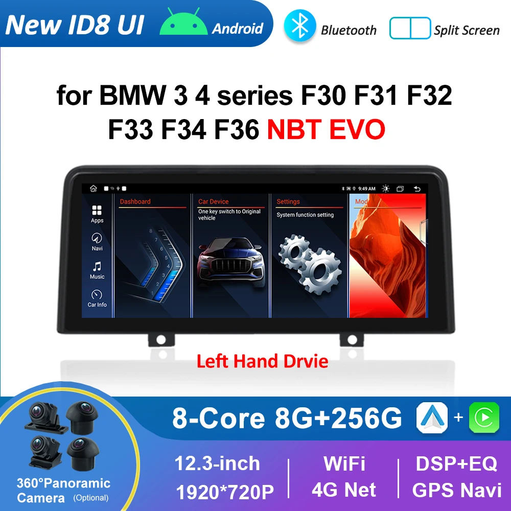 

for BMW 3 /4 series F30 F31 F32 F33 F34 F36 2013 - 2018 NBT / EVO Left Hand Drvie Android Auto Car Radio Video Player Carplay