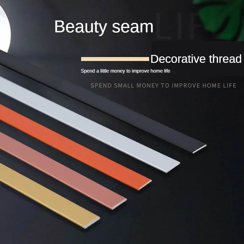 5M Gold Tape Self-adhesive Mirror Wall Sticker Waterproof PVC Decoration Line for Background Wall Furniture Decor Decal