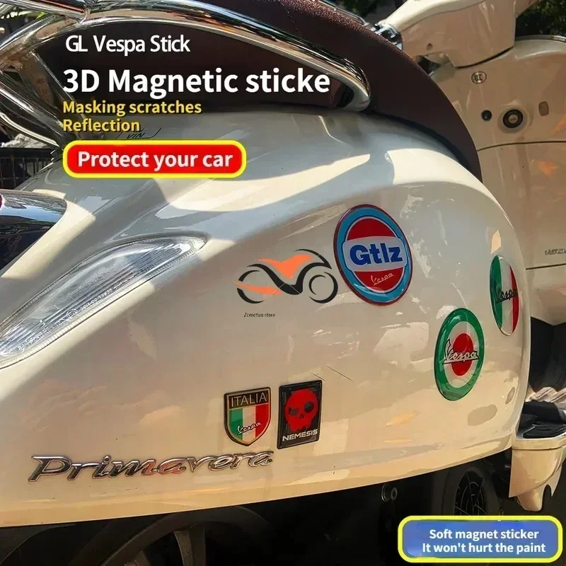 3D Waterproof Motorcycle Magnet Stickers for PIAGGIO Vespa GTS300 LX Sprint Primavera 300 LX LXV