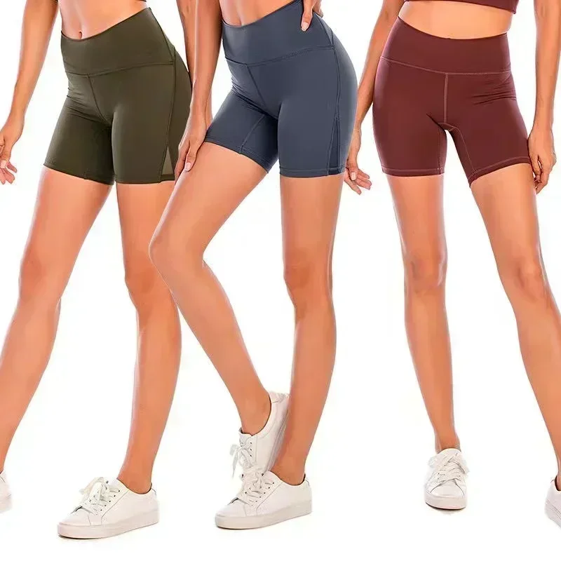 Lemon Women's Shorts Fitness Shorts  for Women Trend Gym Workout Clothing Woman Sport Tights Summer Running Shorts