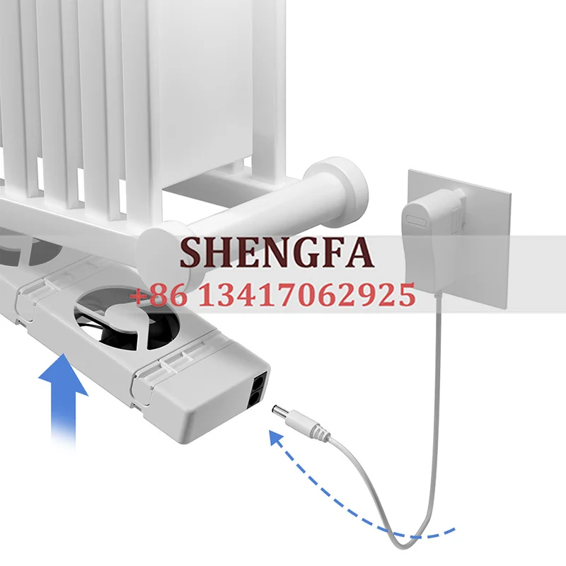 Radiator Fan with Control Sensor - Duo Set (2X) Heating Fan Heat Pump Suitable - Multiple Speeds - Whisper Quiet