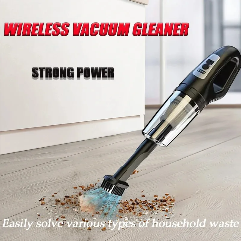 

Wireless Vacuum Cleaner Powerful Suction Rechargeable Handheld Vacuum Cleaner Quick Charge for Car Home Pet Hair