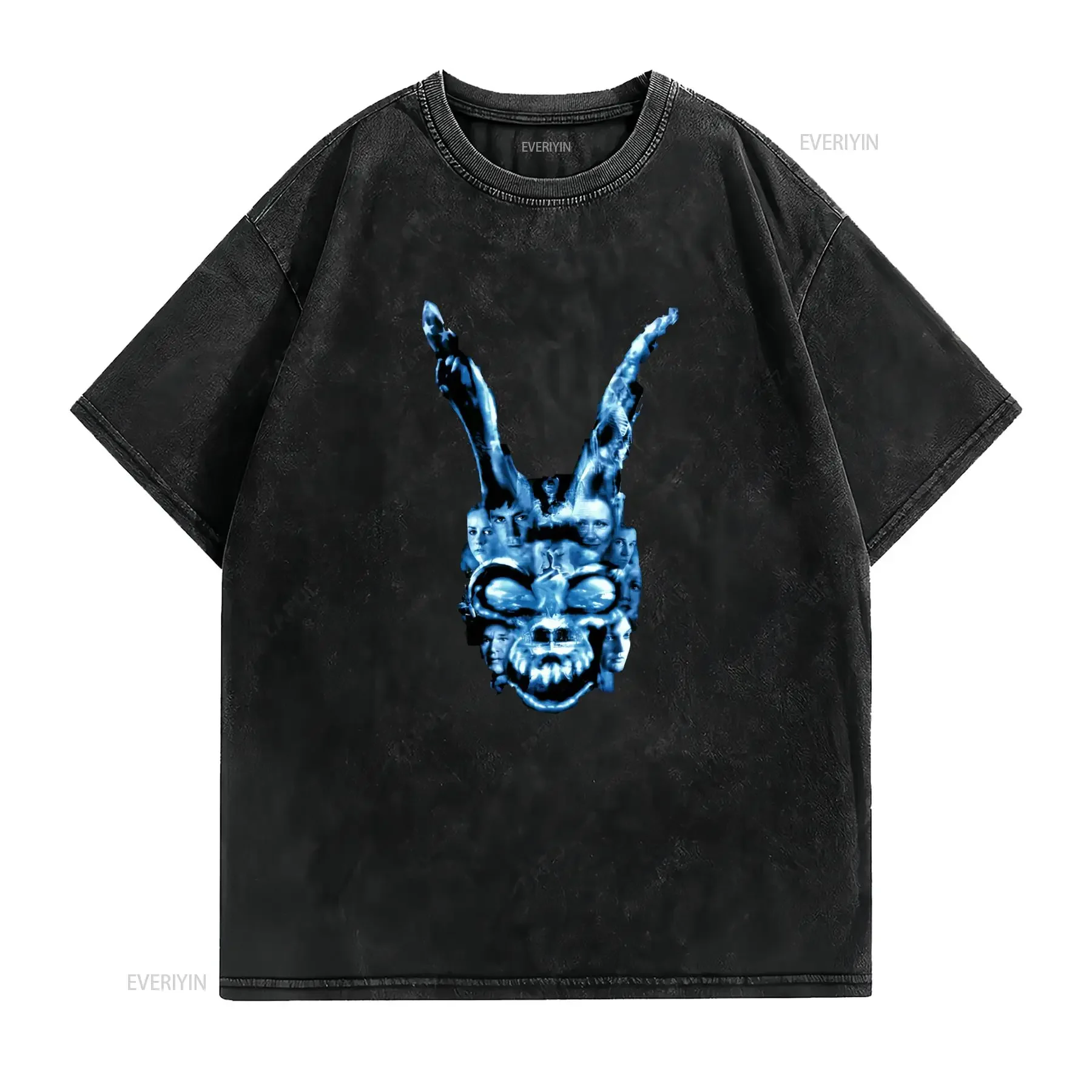 Cult Classic Horror Movie Poster Donnie Darko Fan v2 T Shirt vintage Washed homme Top For Everyday Wear Soft fashion Slightly