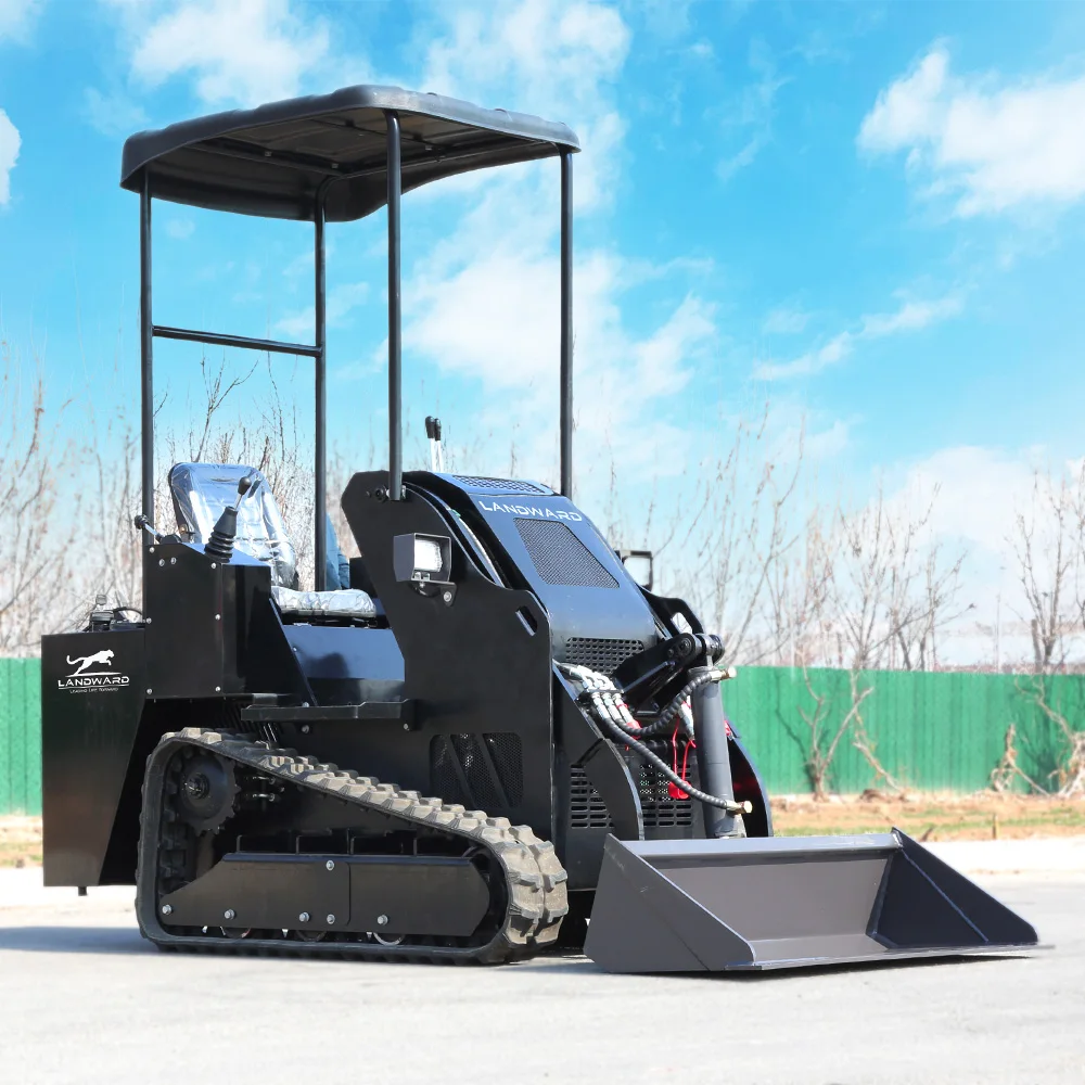 New ST490R Wheel/Track Loader Mini Skid Steer Loader Ride-On Loader 1 Ton Mini Skid Steer Loader Farm CE EPA Track Loader Custom