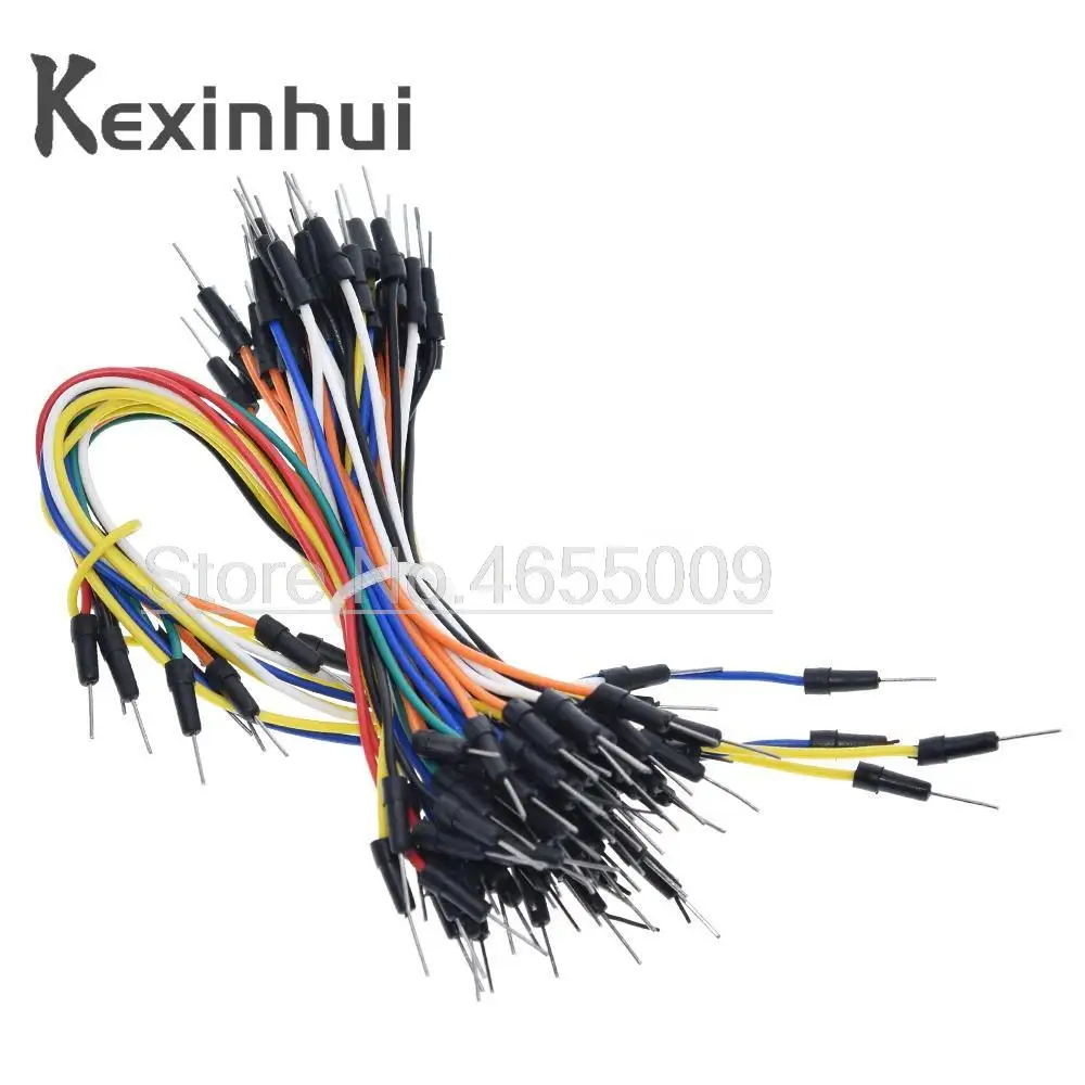 65PCS Jump Wire Cable Male to Male Flexible Jumper Wires for Arduino Breadboard wire DIY kit