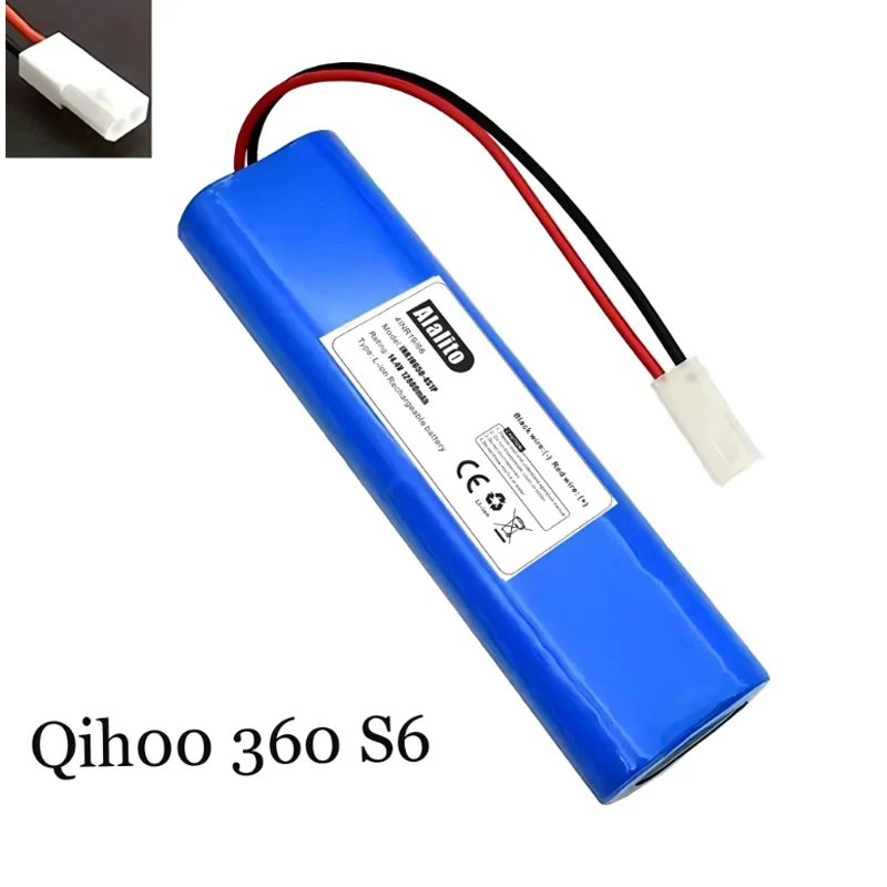 2024 14.4V 12800MAH 100% New Original Battery Pack Used for The Qihoo 360 S6 Robot Vacuum Cleaner of Components