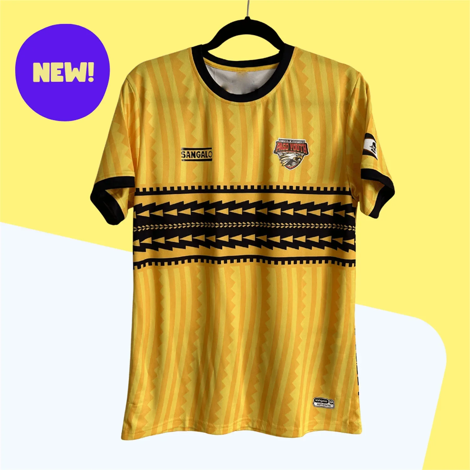 2026 Men's Tribal Stripe Soccer Style T-Shirt, Crew Neck Tee, Eagle Badge Print, Sporty Casual Streetwear Clothing