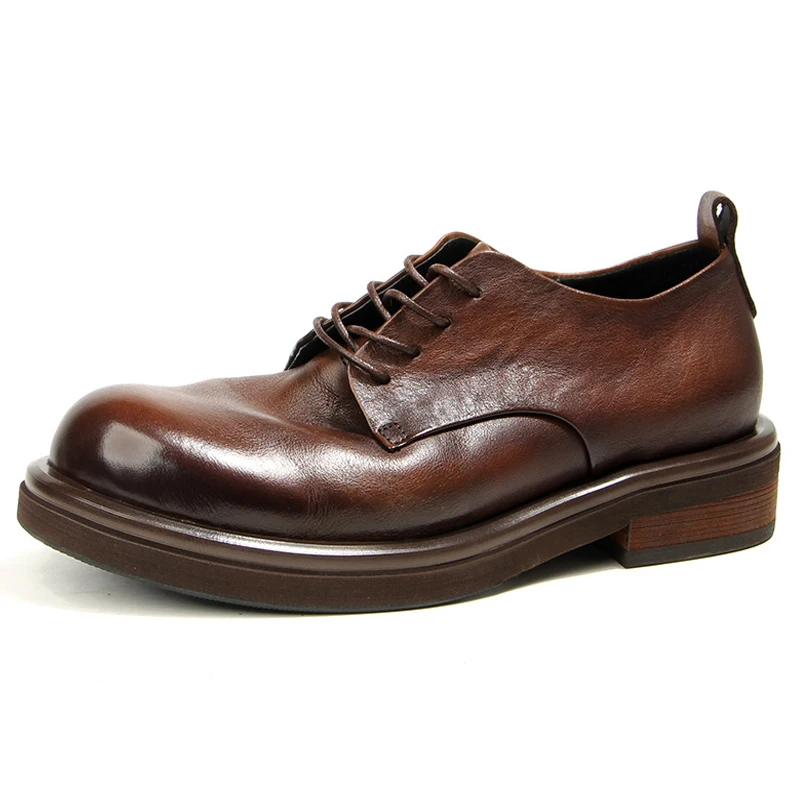 

Luxury Quality Comfortable Handmade Retro Genuine Leather Daily Wedding Social Shoes Male Mens Formal Shoes