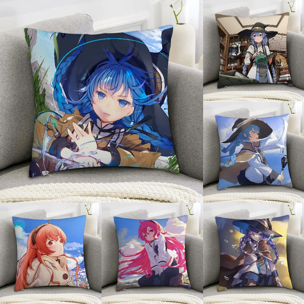 

M-Mushoku T-Tensei Anime Pillow Case Sofa Decorative Home Double-sided Print Plush Square Throw Pillow Covers Cushion Decor