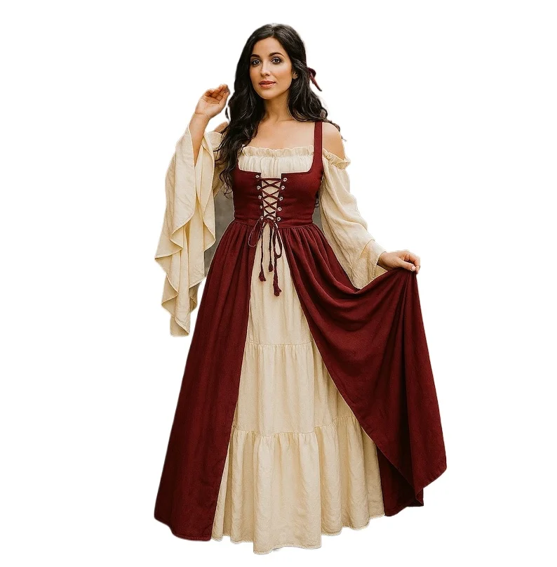 

Renaissance Corset Dress Medieval Cosplay Gown