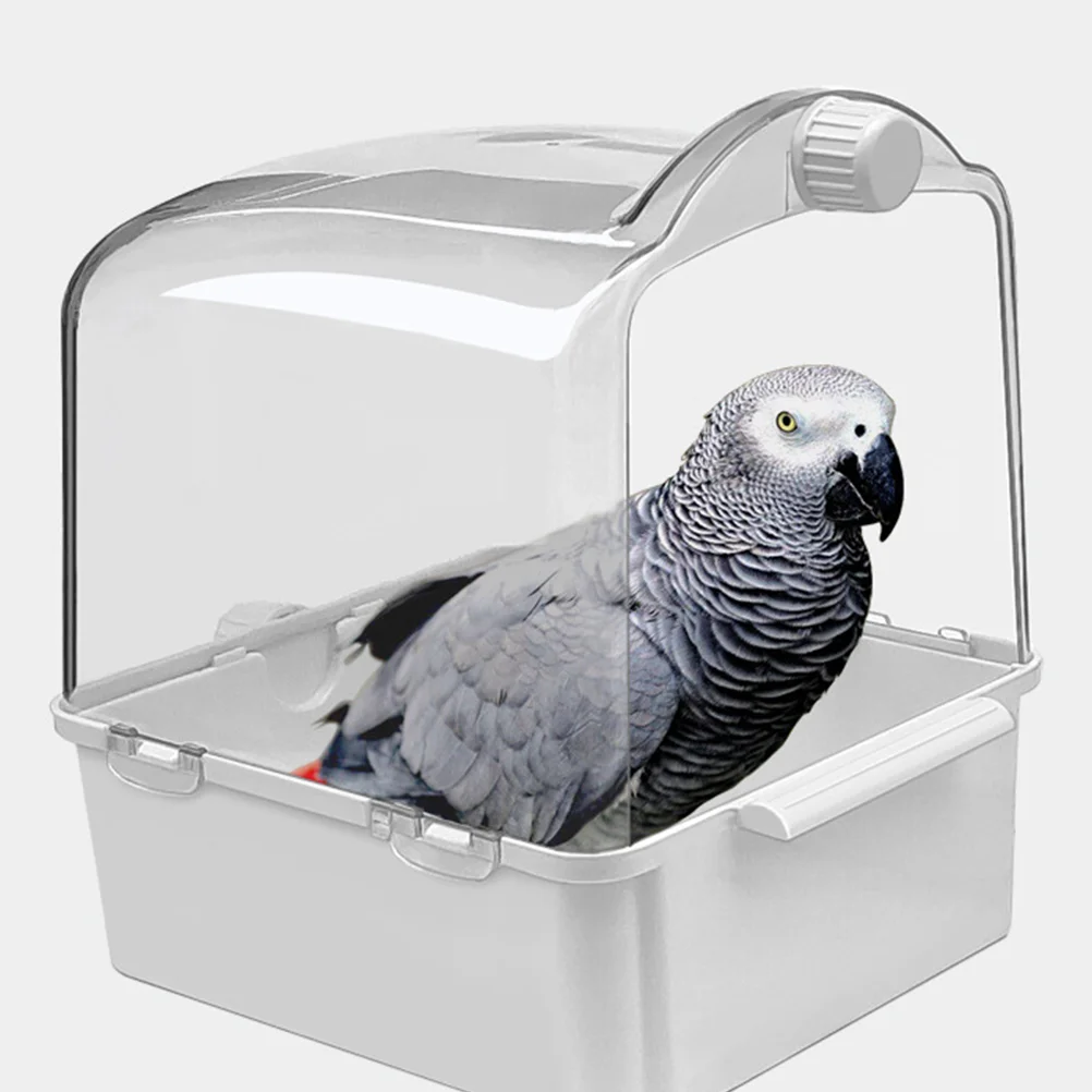 

Budgie Bathing Tub Bird Cage Food Dish Pet Cockatiel Basin Parrot Automatic Bathtub