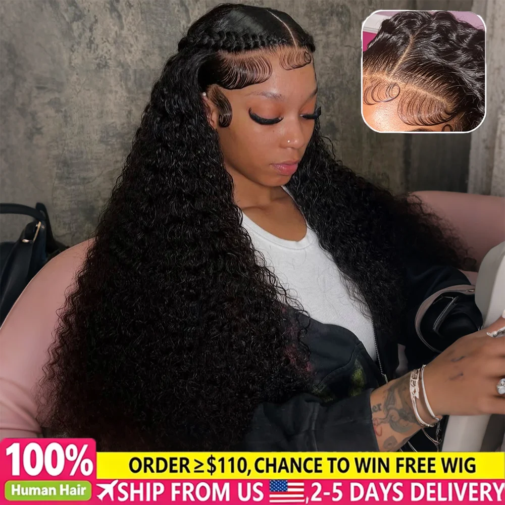 42 46 Inch Water Wave Transparent Lace Frontal Wigs Human Hair 13x6 Hd Curly Wigs Deep Wave 13x4 Lace Front Wigs For Black Women