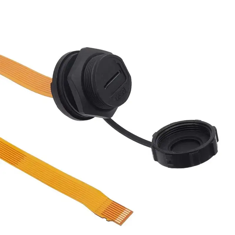 IP67 TF Card Extension Cable Panel Mount Soft Flex Extender FPC Waterproof TF Cord For Cabinet Chassis Case Frame 0.2m