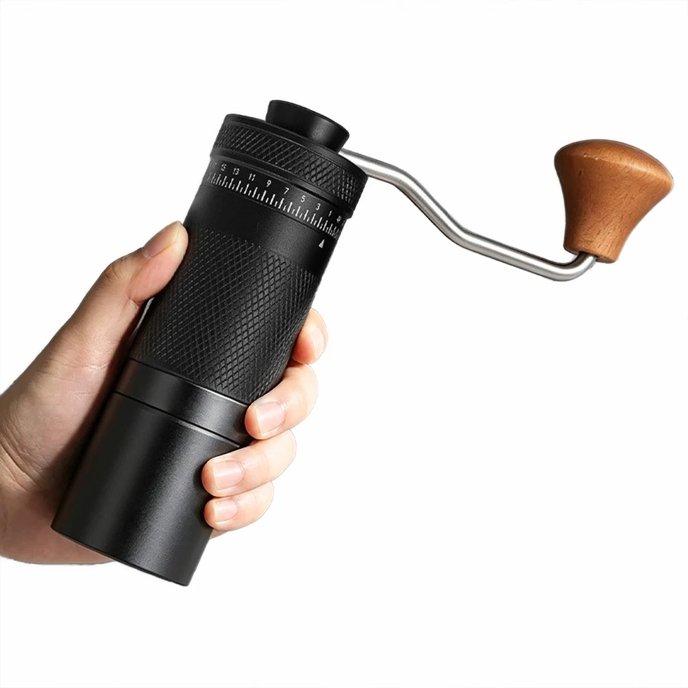 Manual Coffee Grinder 50-Step External Adjustment CNC Stainless Steel Burr Aluminum Alloy Portable Hand Coffee Mill