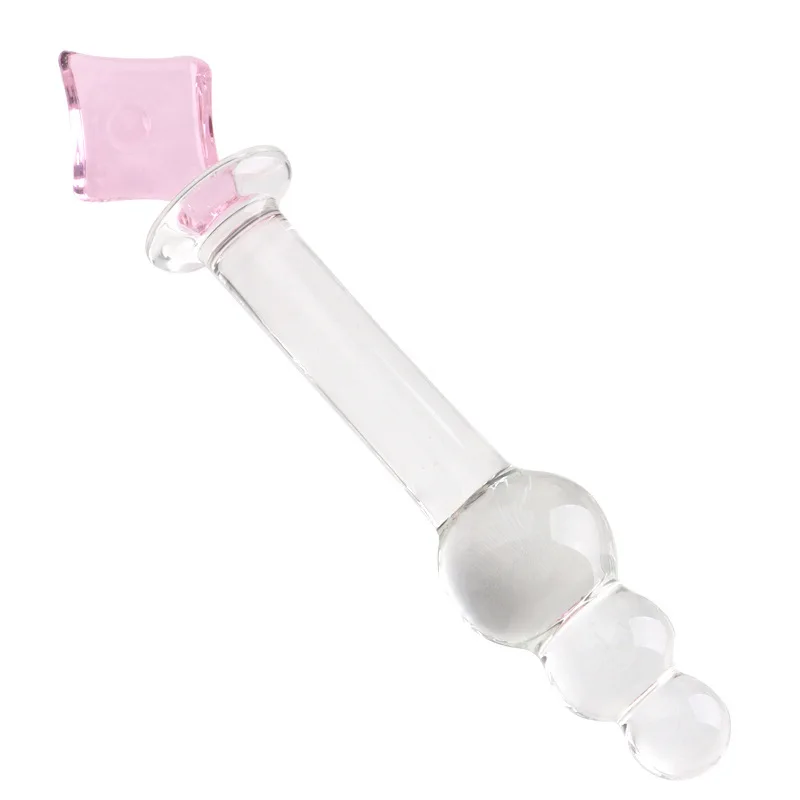 Poker Crystal Glass Body Wand Massager Colorful Glass Butt Plug Dildos Anal Sex Toys for Female Male Gay Masturbation Tool