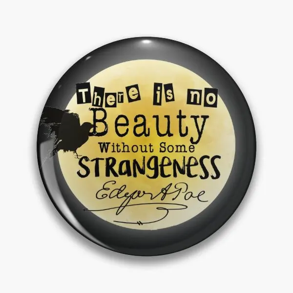 Edgar Allan Poe Quotes Horror Macabre Li  Soft Button Pin Fashion Metal Hat Cute Cartoon Badge Lover Women Funny Lapel Pin