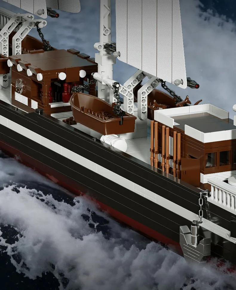 Idea Ocean Going Merchant Ship Baustein-Set: Endurance Clipper Konstruktionsmodell, Lehrreiches Spielzeug, Sammlerstück als Geschenk – Detail 5