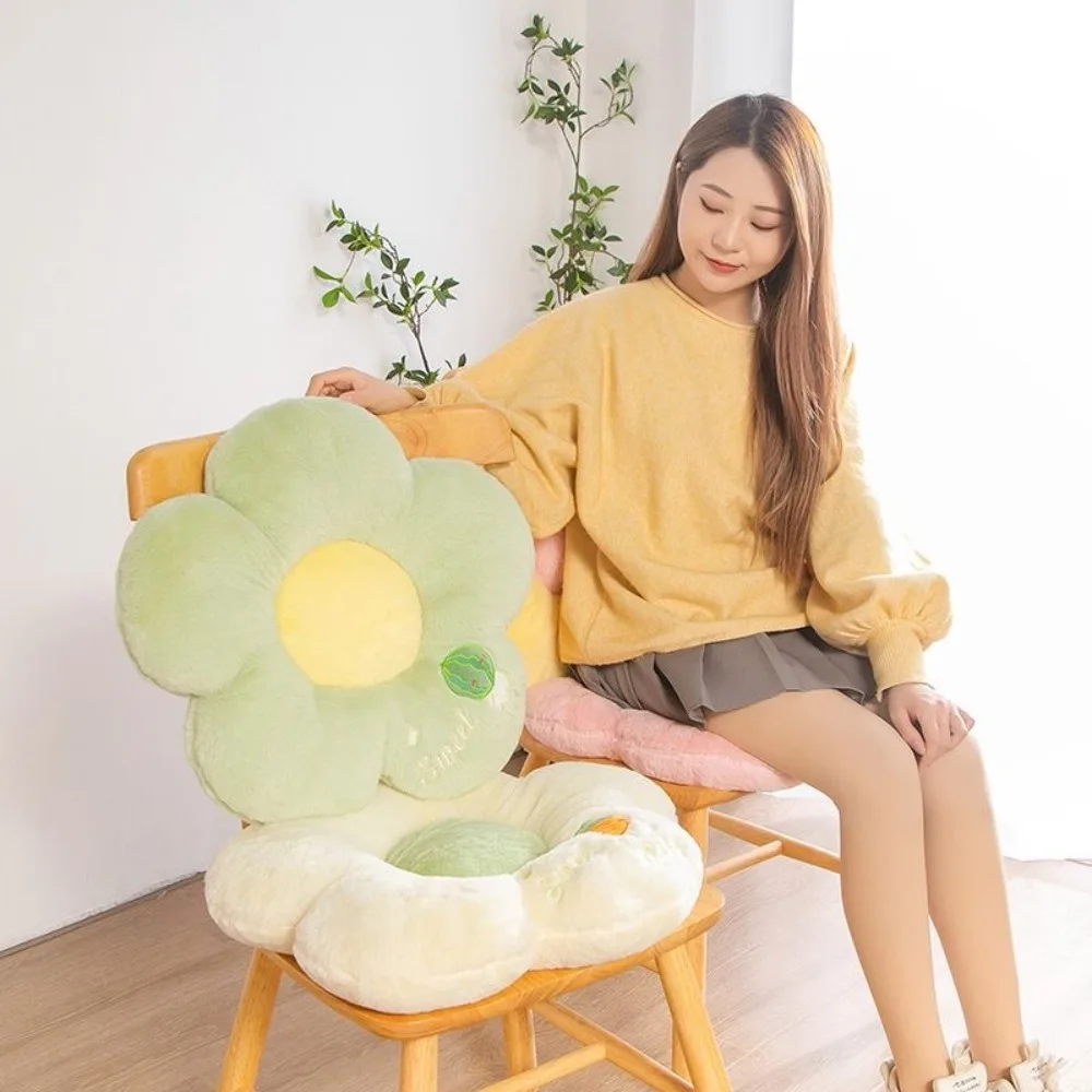 

Мягкая подушка для сиденья в стиле INS с цветочным узором, вышивка, большая, моющаяся, для студенческого стула, диванная подушка, декор для гостиной