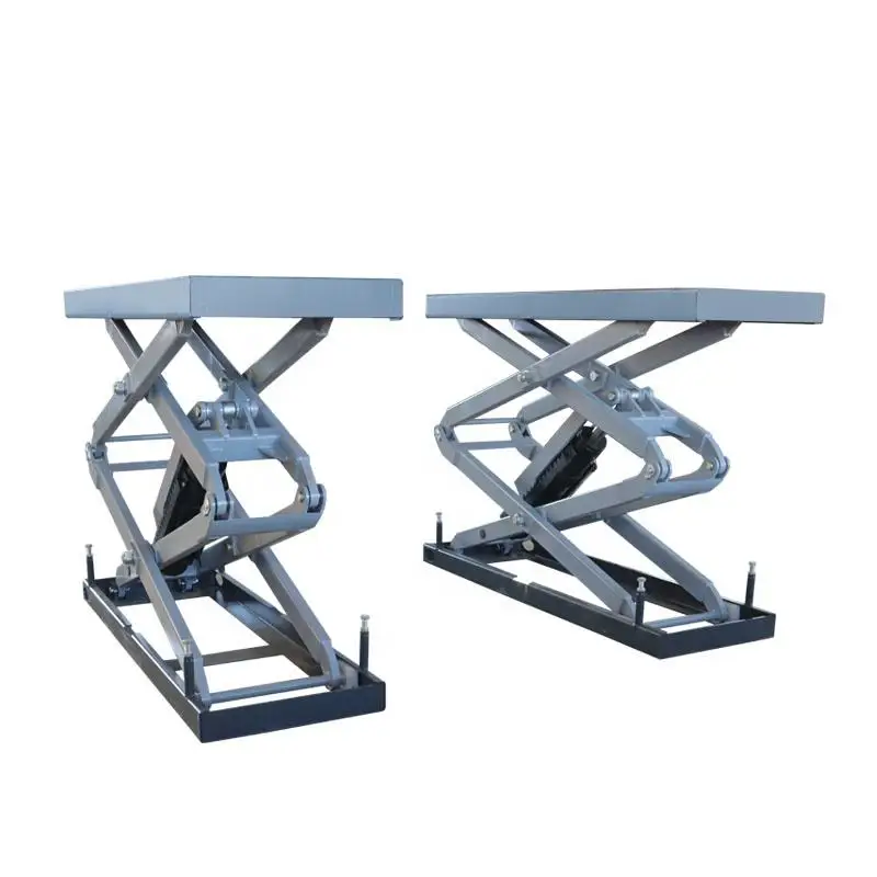 2022 Baohua EV New Energy Vehicle Ultrathin Wheel Alignment Scissor Lift on Ground Mounted for Car Workshop Equipment