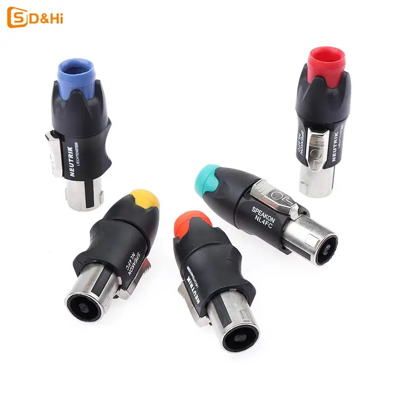 Metal 4 Pin Ohmic Connector Professional Audio Plug Stage Slightly Speaker Wire Accessories Solder-free NL4FC