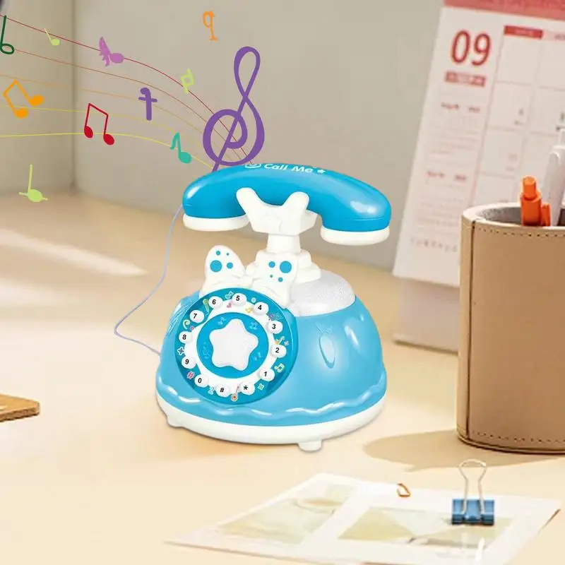 Kids Learning Toys Cartoon Retro Learning Toys Simulation Telephone Preschool Educational House-Playing Realistic Kids Toys For