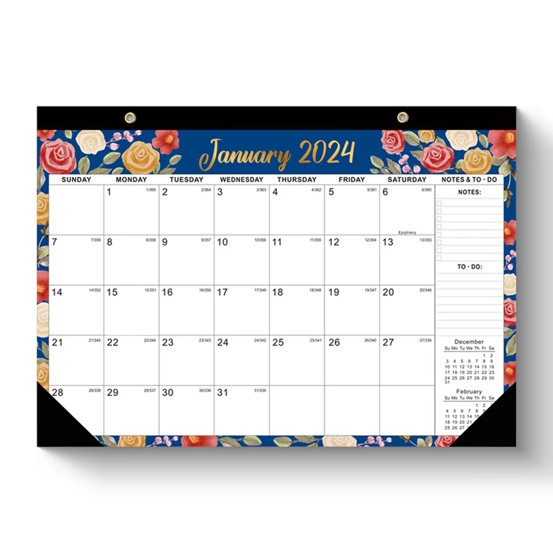 Wall Planner 2024-2025 17Inx12in Large Wall Calendar Desk Calendar, 18 Month Desk/Wall Calendar Combo Durable Easy Install