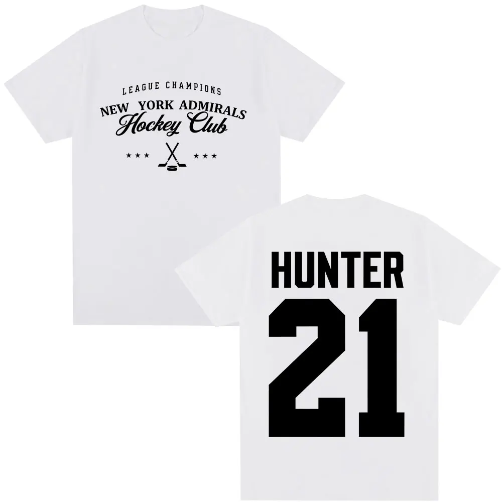 Heated Rivalry Scott Hunter 21 New York Admirals T-shirts Men Clothing Fashion Vintage Oversized T Shirts Cotton Casual T-shirt