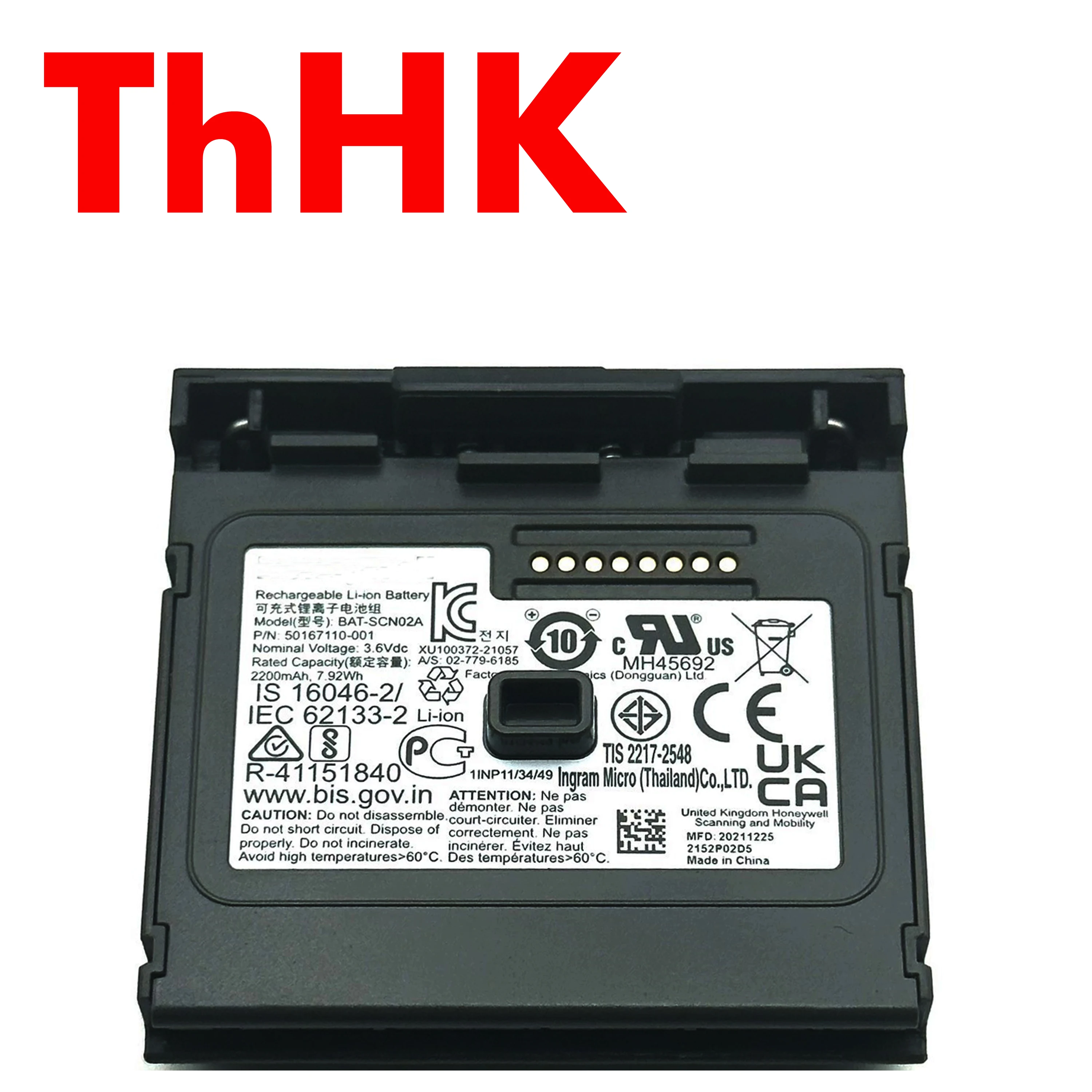 Genuine Original 3.6V 7.92Wh BAT-SCN02 50167110-001 Battery For Honeywell Scanning 8680i