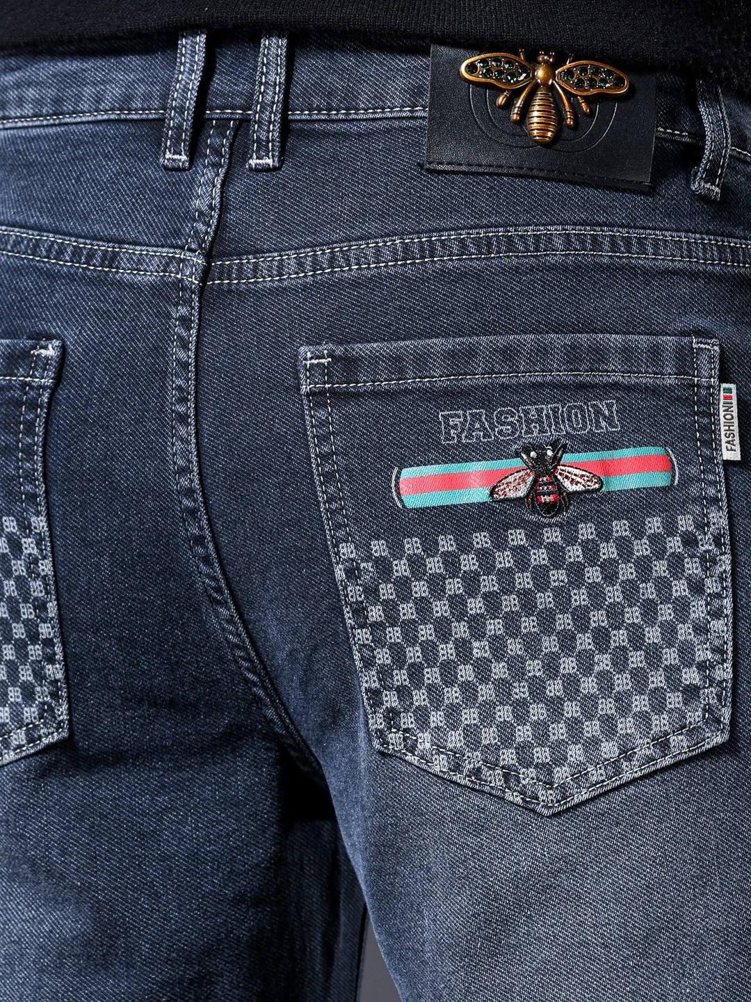 

Мужские джинсы из денима на осень-зиму, оригинальные остатки склада, прямой крой, повседневные, износостойкие, грязеотталкивающие, средняя посадка, на молнии