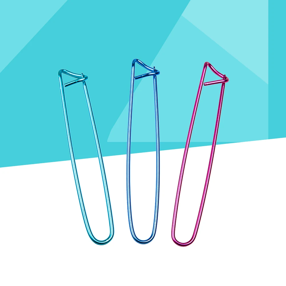 

10Pcs Knitting Stitch Holders Aluminum Alloy Assorted Colors Secure Locking Easy to Use for Blankets Scarves Quilts Crochet