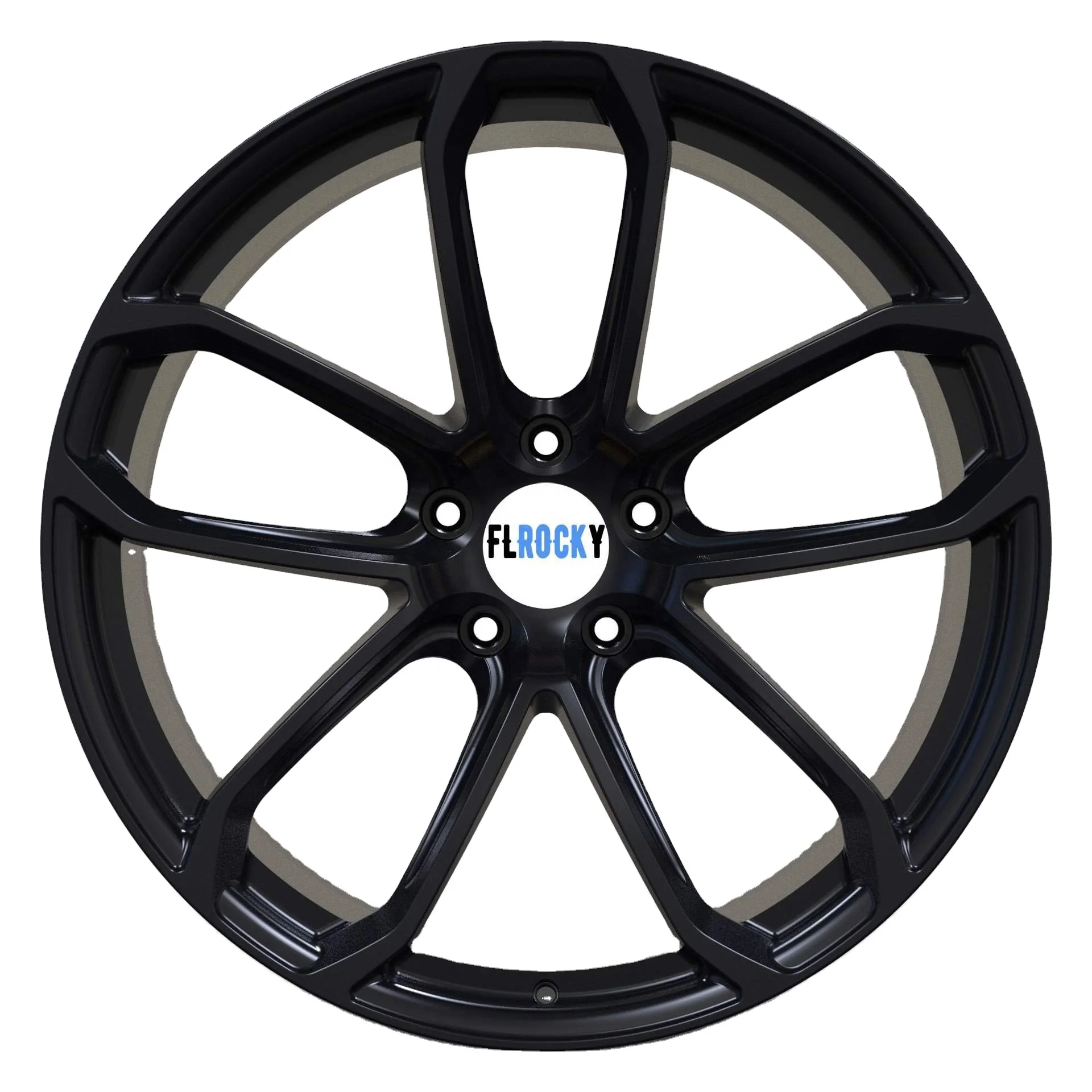 High Quality Custom Black Finish 18-22 Inch Replica Deep Dish Alloy Wheels 5X112 5X114.3 Forged Rims For Cars Sale