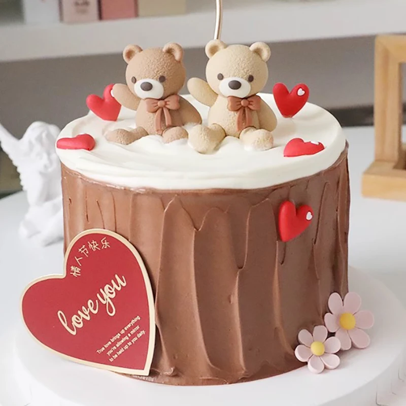 Oso De Peluche Personalizado Con Pastel De Cumpleaños – 35 Cm Suave Y Achuchable, Regalo Para Mujeres, Niños Y Niñas En Fechas Especiales