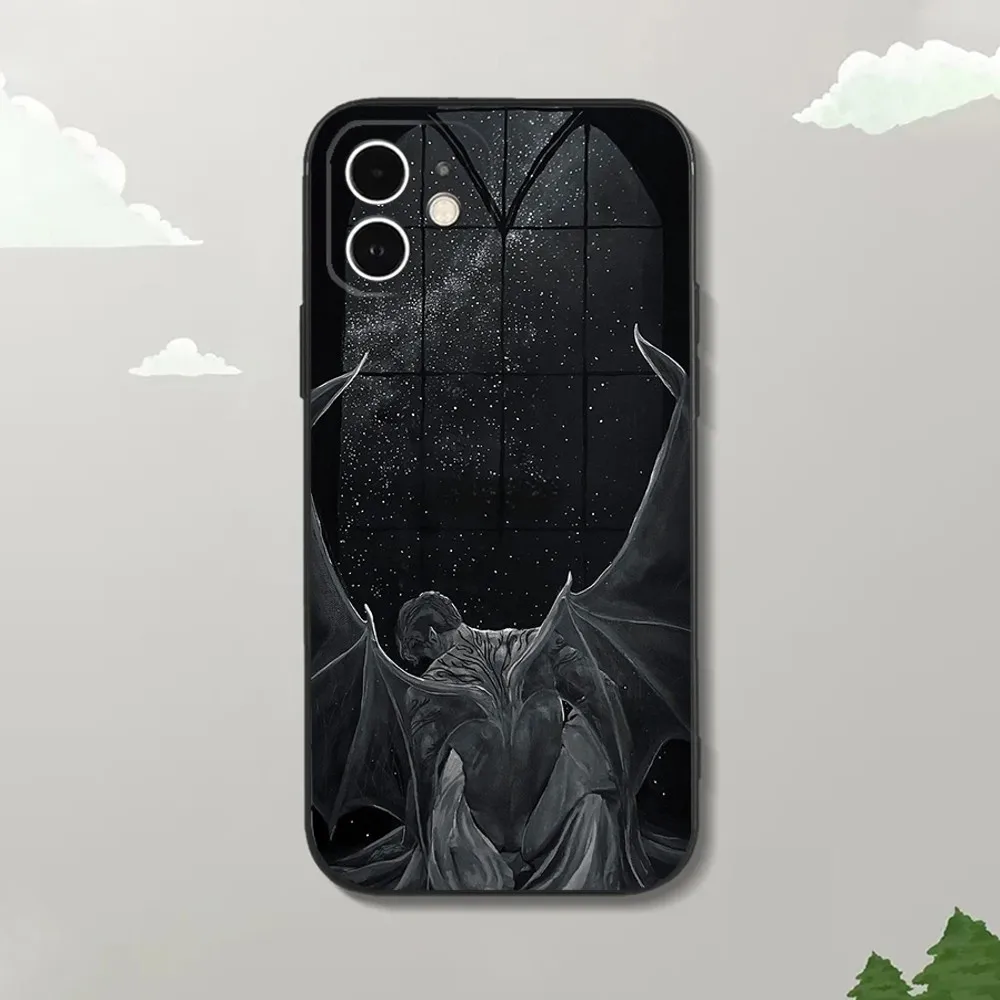 Acotar A Court of Mist and Fury Phone Case For iPhone15,14,13,12 Mini 11 Pro XR,X,XS,MAX 7,8 Plus Silicone Cover Soft Black