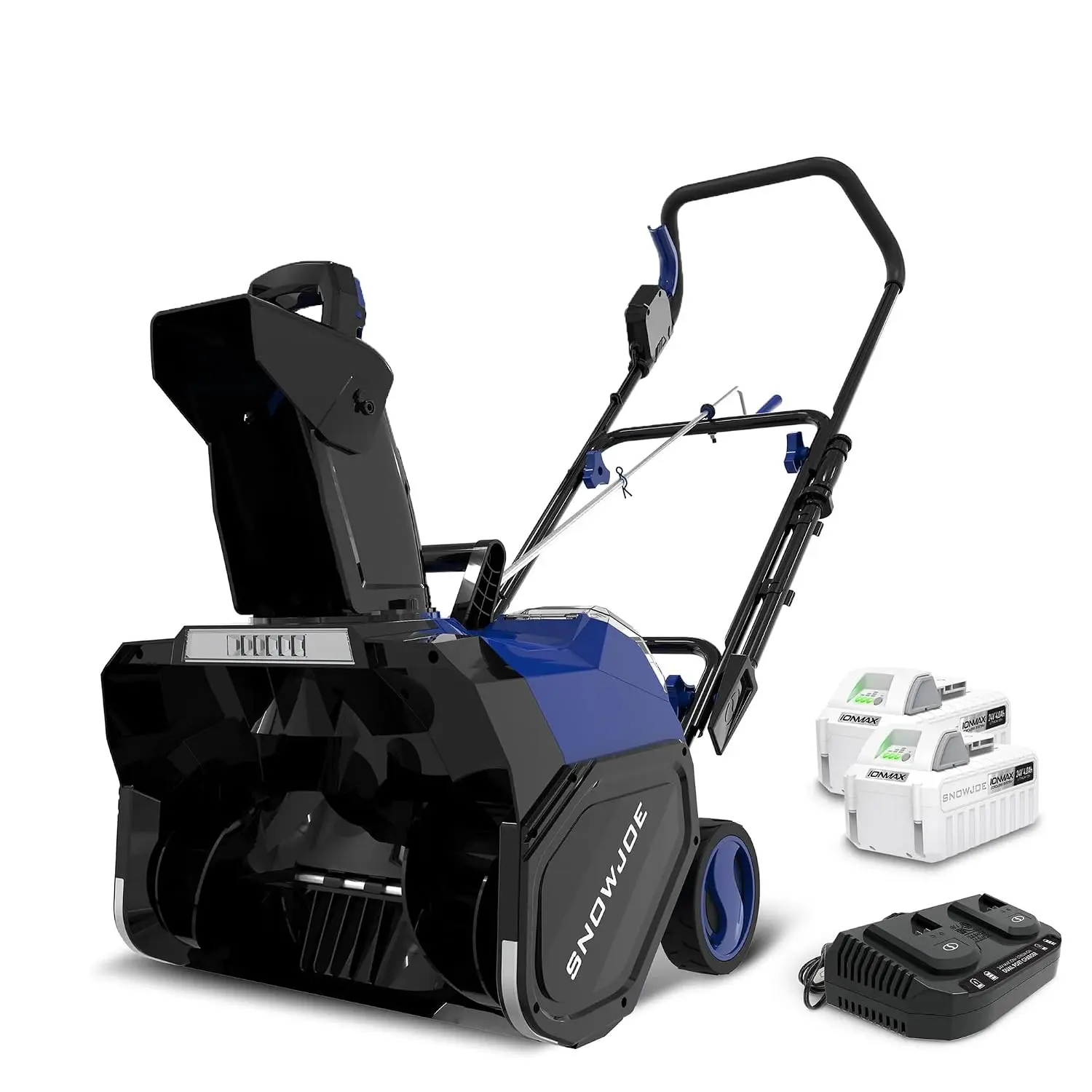 48V Cordless Electric Snow Blower – 18-Inch Single-Stage Snow Thrower with LED Light, 24V x2 Battery System, 24V-X2-SB18-GO 1