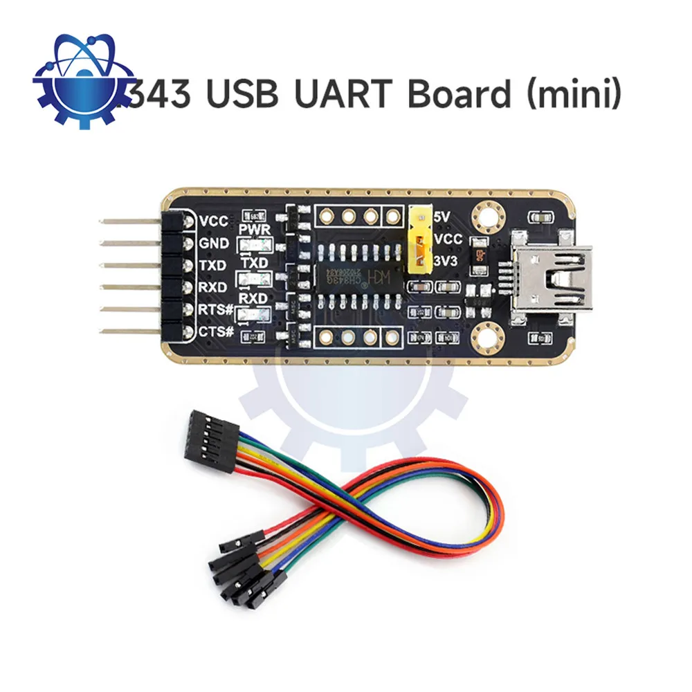 CH343G USB to UART/TTL Serial Communication Module Micro/Mini/Type-A/Type-C Port 5V/3.3V/2.5V/1.8V For Mac Linux Androi Windows