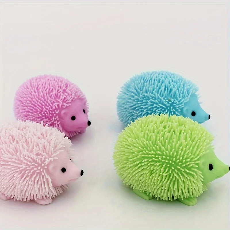 Hedgehog Squeeze Ball Pinch Funny Cute Doll Toy Spiky Balls Toy Glitter Sensory Fidget Toy Stress Relief for Boys & Girls Adult