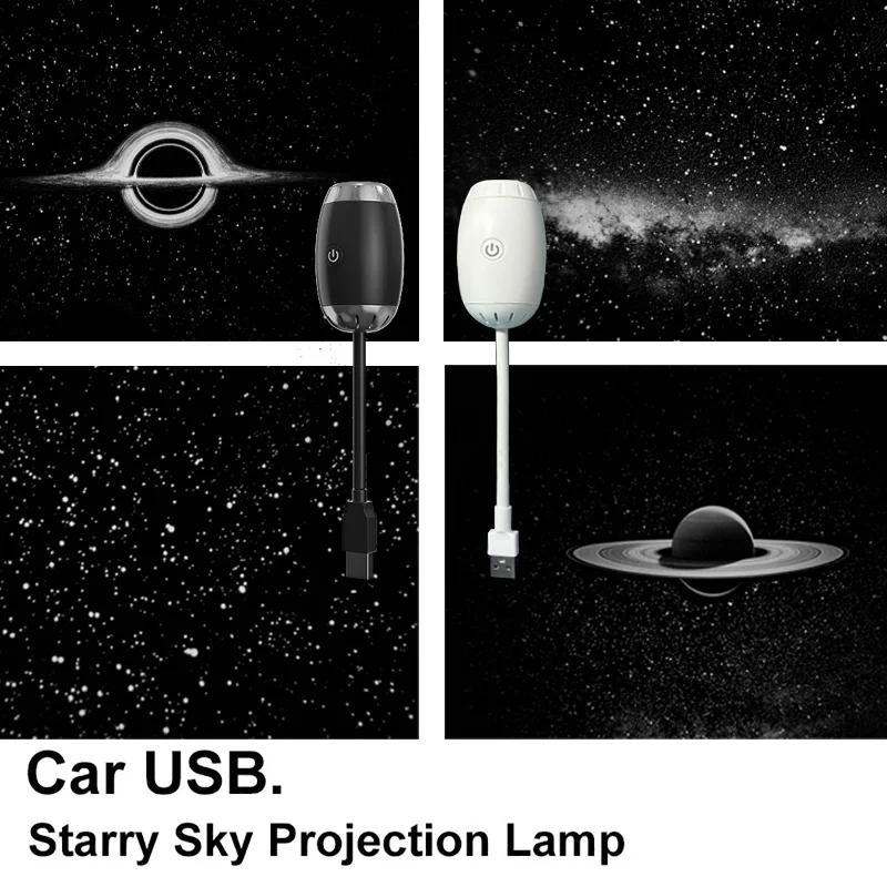 Proyector de Galaxia USB, Luz Nocturna para Coche, Luces LED de Ambiente, Lámpara de Estrellas, Artículos Geniales para Habitación, Dormitorio, Hogar, Decoración para Juegos