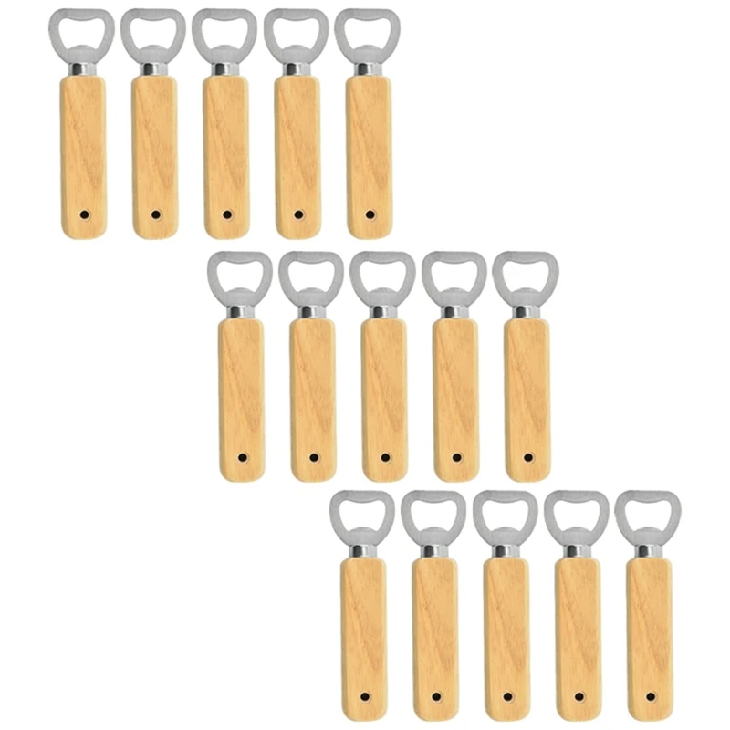 

15Pcs Wooden Bottle Opener Bottle Opener Beer Bottle Opener Father's Day, Birthday Gift For Men