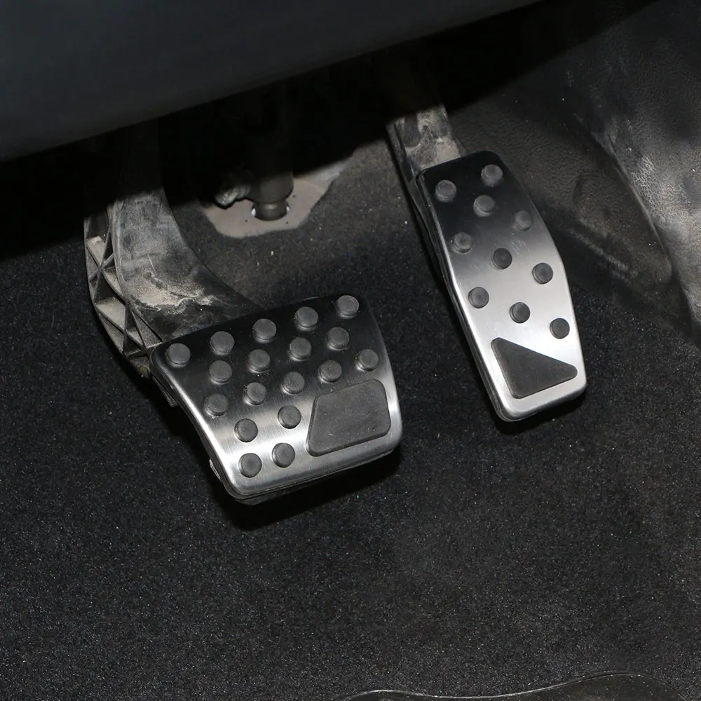 Für Jeep Compass 2017-2025 Rengade 2015-2025 LHD Pedale Pedal Abdeckung Gas Bremse Fußstütze Pedal Abdeckung pad Schutz Zubehör – Detail 6
