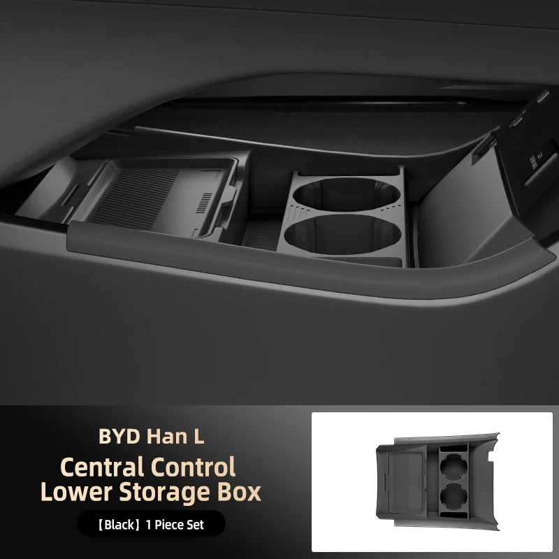 

Hot Sale Center Console Storage Box for BYD Han L DMI EV Armrest Lower Layer Organizer Car Interior Modification Accessories