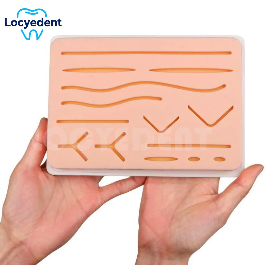 Silicone Suture Pad Kit Surgical Training Model Dental Wound Suture Practice Mat Operate Pads Material Practice Teeth Gum Suture