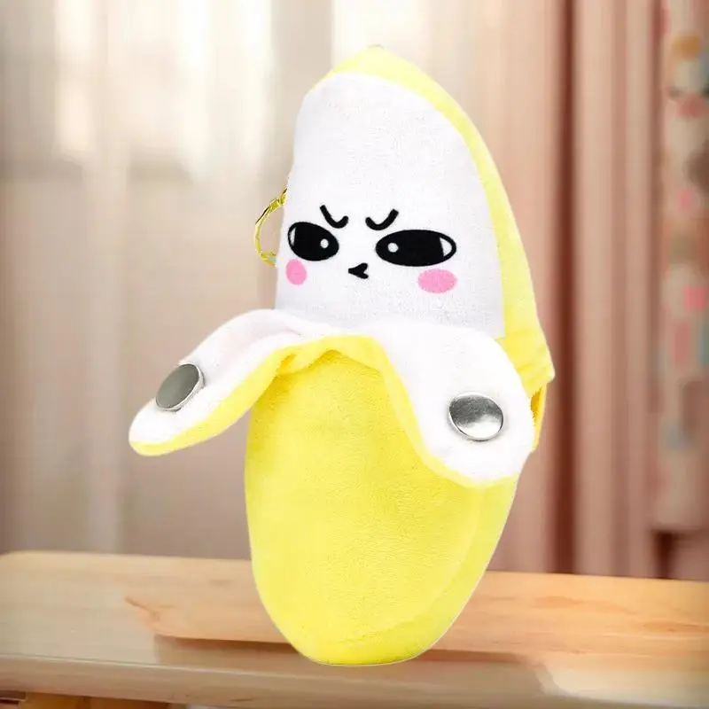 1/2PCS Parent Child Fun Interactive Toys Creative Induction Fruit Banana Rhythm Piano Singing Plush Toy Keychain Birthday Gift