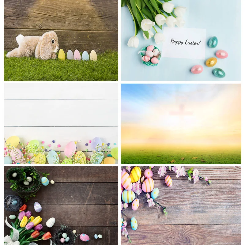 

Easter Eggs Photography Backdrops Photo Studio Props Spring Flowers Child Baby Portrait Photo Backdrops 2218 KL-07