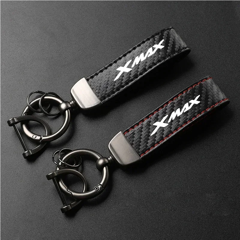 1 pz moto PU pelle modello in fibra di carbonio portachiavi accessori per YAMAHA XMAX 300 400 Xmax300 XMAX400 Xmax125 moto