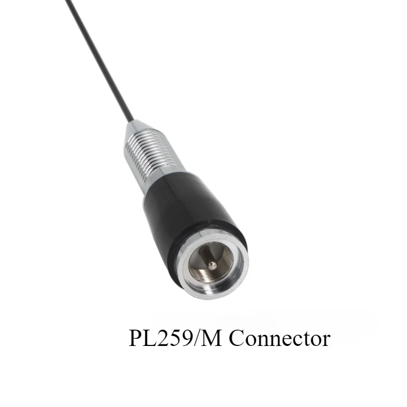 Antena de walkie-talkie montada en el vehículo, resorte inferior UHF VHF, Radio de coche PL259, antena de acero inoxidable de dos vías de alta potencia