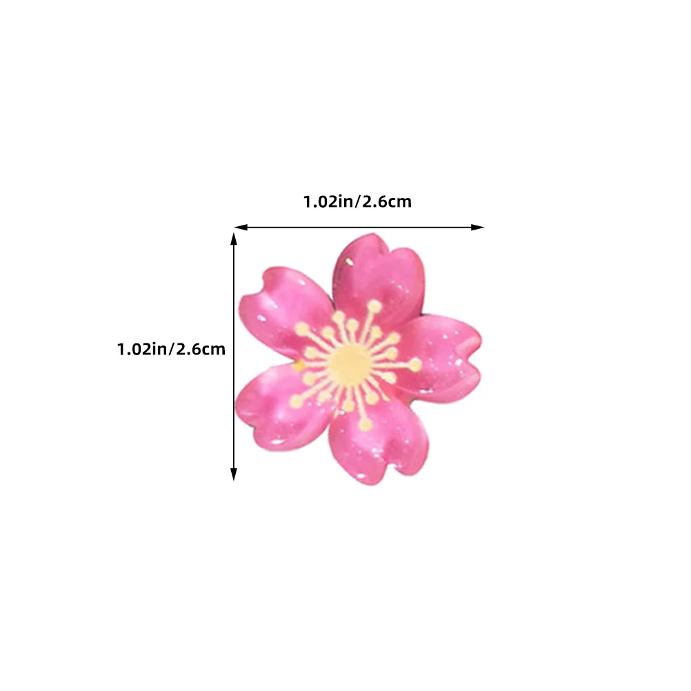 30 قطعة زهر الكرز دفع دبابيس الراتنج شقة رئيس الزخرفية الإبهام المسامير لمكتب المدرسة المنزل لوحة الإعلانات مسامير الأزهار لطيف