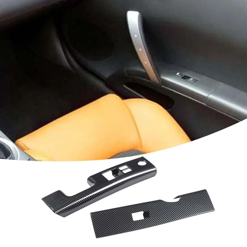 

Car Window Switch Bezel Cover Trim Carbon Fiber For 2003 2004 2005 2006 Nissan 350Z ABS Plastic Accessories
