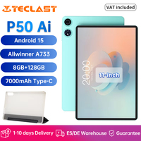 Teclast P50 Ai Tablet 6GB RAM 128GB ROM Allwinner A733 8-Core 11inch TDDI Screen Android15 WiFi6 7000mAh Rear Dual 13MP Camera